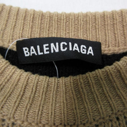 Balenciaga Allover Pattern Knit Sweater Long Sleeve Jacquard