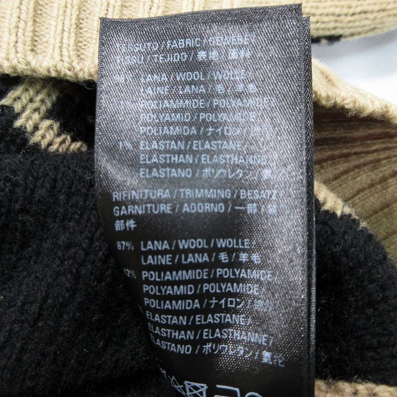 Balenciaga Allover Pattern Knit Sweater Long Sleeve Jacquard
