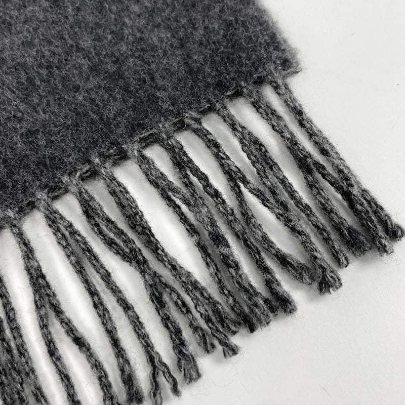 Loewe Anagram Scarf Bicolor Scarf Wool Cashmere Gray
