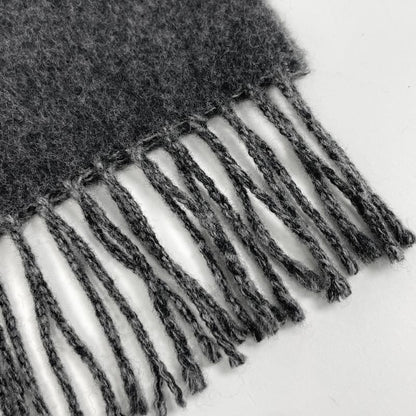 Loewe Anagram Scarf Bicolor Scarf Wool Cashmere Gray