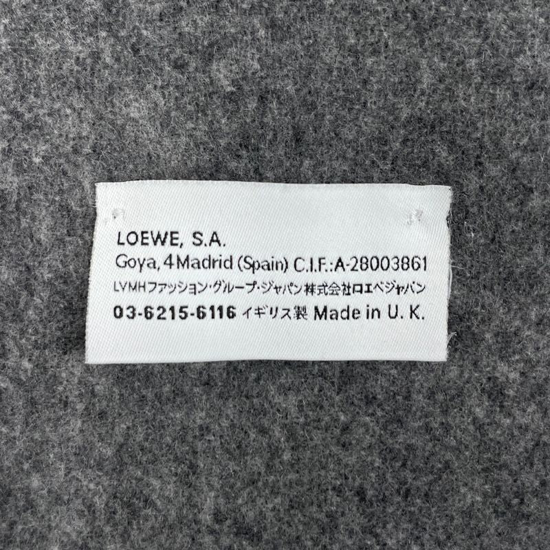 Loewe Anagram Scarf Bicolor Scarf Wool Cashmere Gray