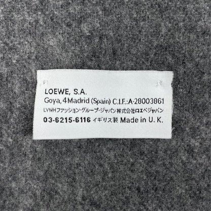 Loewe Anagram Scarf Bicolor Scarf Wool Cashmere Gray