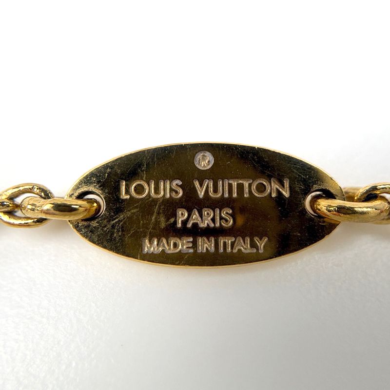 Louis Vuitton Essential Necklace Logo Gold Plated