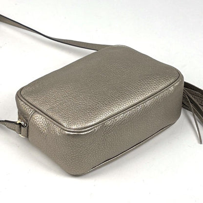 Gucci Soho Shoulder Bag Tassel Fringe Leather Gold