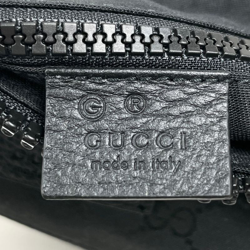 Gucci GG Pattern Shoulder Bag Crossbody Nylon Black