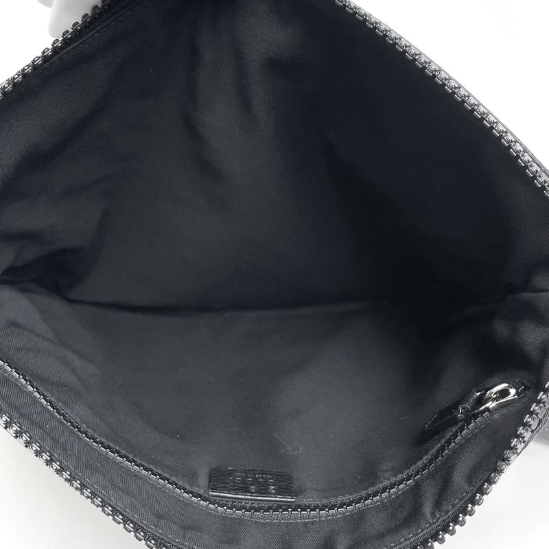 Gucci GG Pattern Shoulder Bag Crossbody Nylon Black