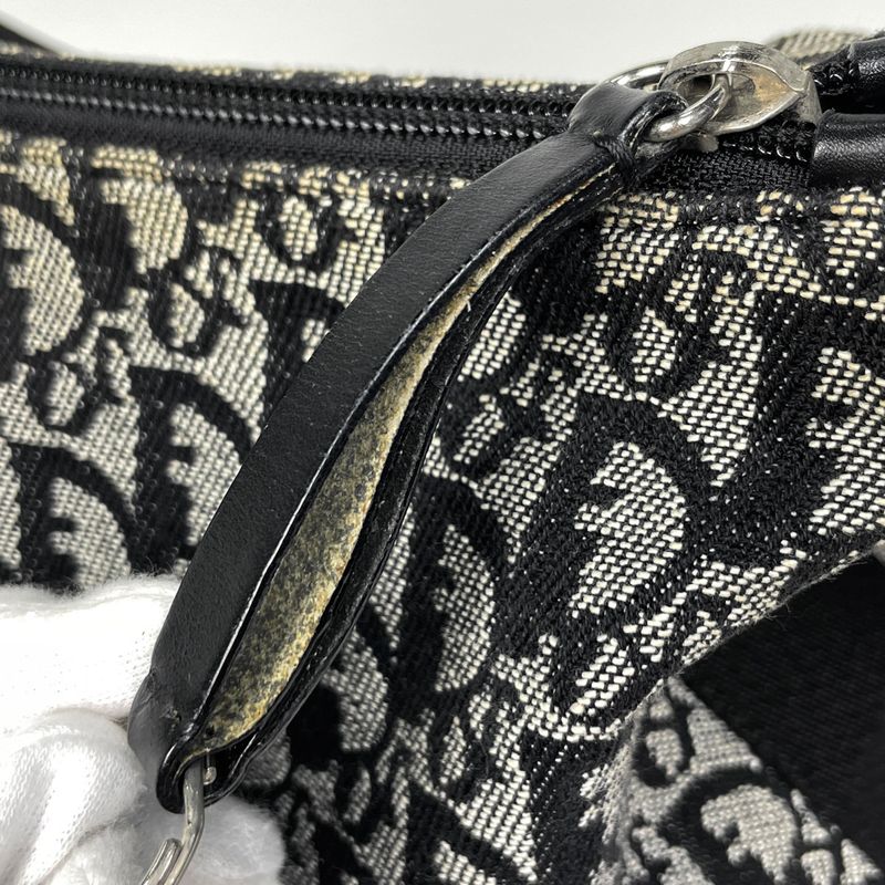 Dior Trotter Pattern Shoulder Bag Crossbody Canvas Black