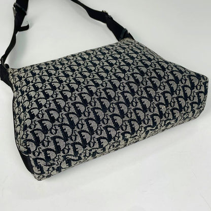 Dior Trotter Pattern Shoulder Bag Crossbody Canvas Black