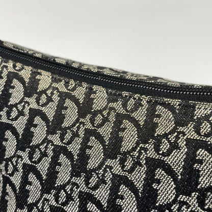 Dior Trotter Pattern Shoulder Bag Crossbody Canvas Black