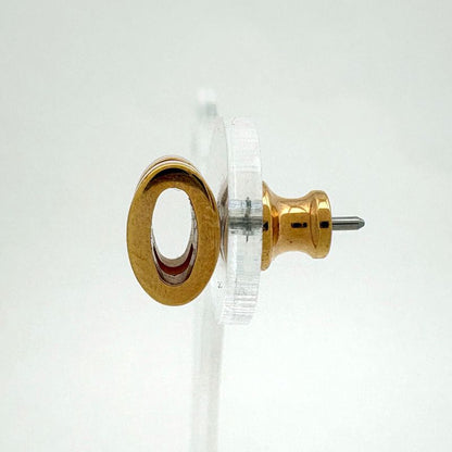 Hermes Pop Earrings Logo Pink Gold