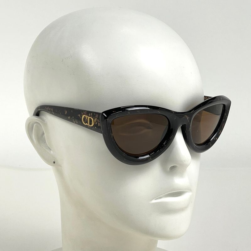 Dior Logo Sunglasses CD Eyewear Plastic Brown