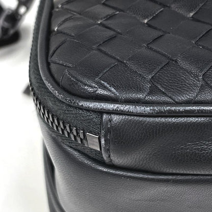 Bottega Veneta Intrecciato Shoulder Bag Crossbody Leather Black