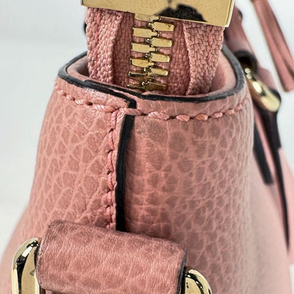 Gucci Bamboo Tassel Tote 2-Way Shoulder Bag Leather Pink