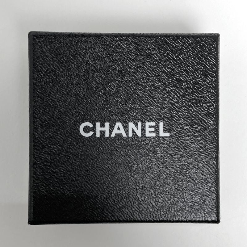 Chanel CC Logo Rhinestone Earrings Swing Faux Pearl Gold Plated