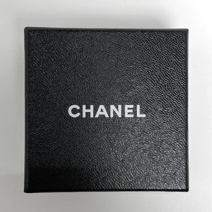 Chanel CC Logo Rhinestone Earrings Swing Faux Pearl Gold Plated