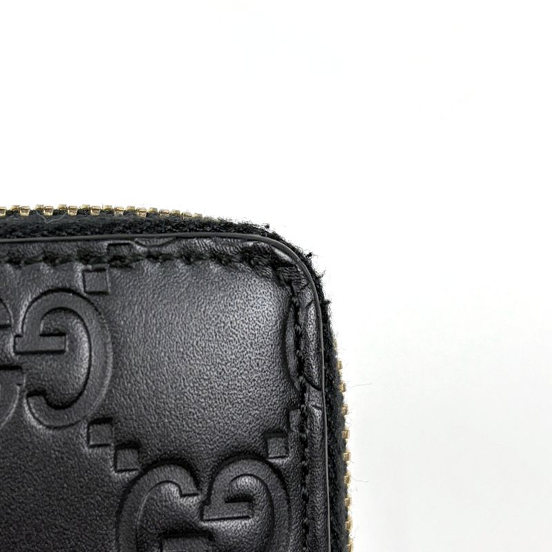 Gucci Guccissima Zip Around Wallet Signature Round Zip