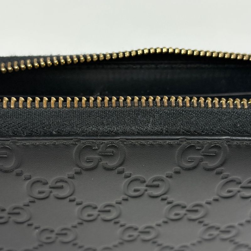 Gucci Guccissima Zip Around Wallet Signature Round Zip