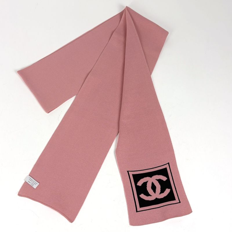 Chanel Sportsline Scarf CC Logo Cotton Pink