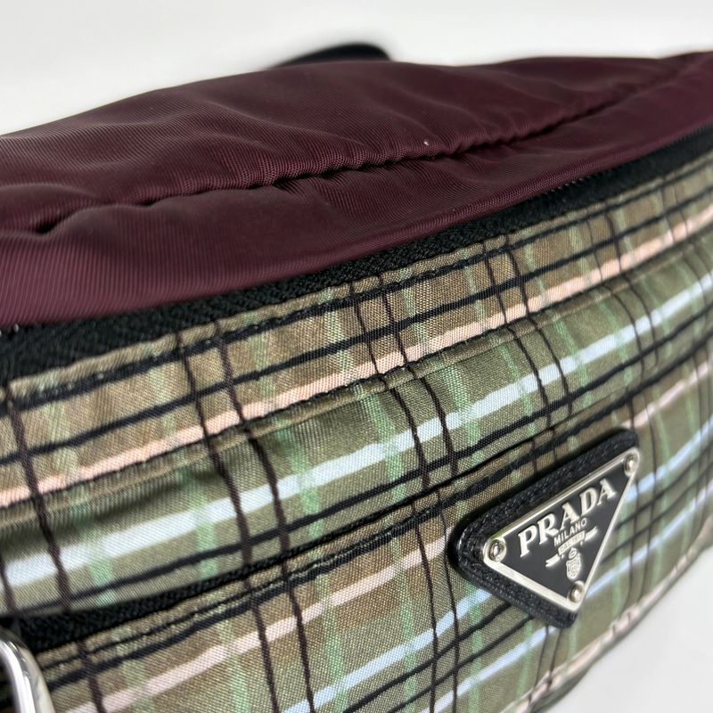 Prada Belt Bag Nylon Green Multicolor