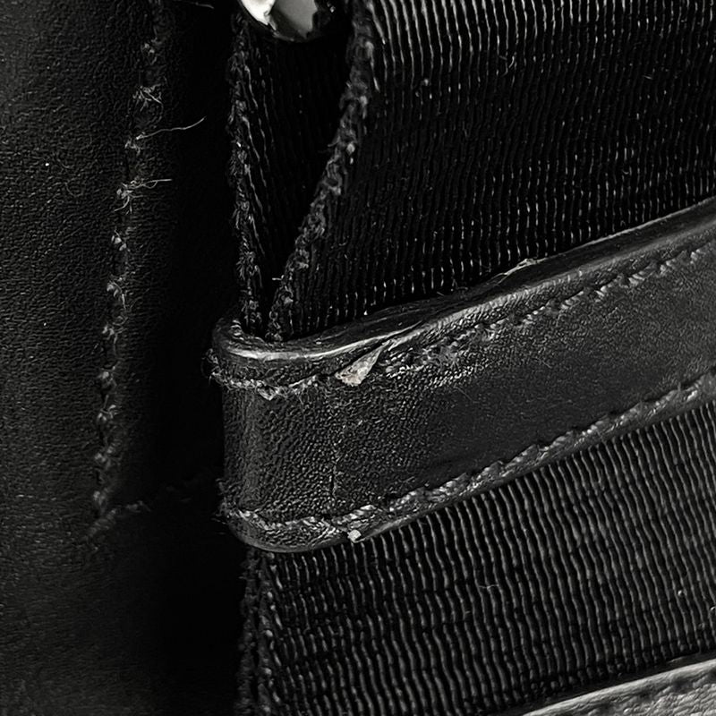 Prada Logo Shoulder Bag Leather Nero