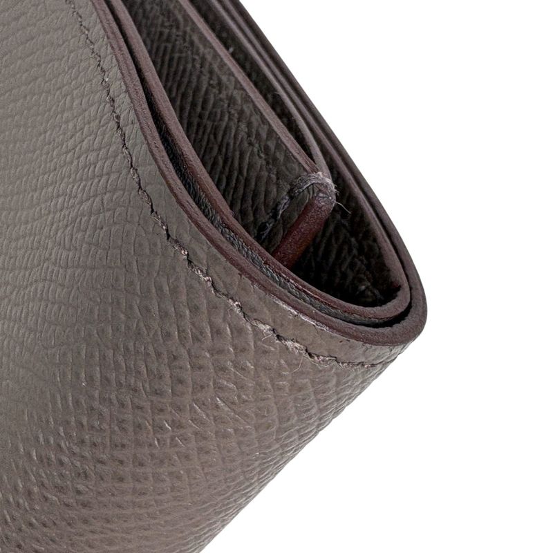 Hermes Bearn Combination Logo Bill Purse Coin Purse Trifold Wallet Veau Epsom