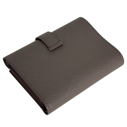Hermes Bearn Combination Logo Bill Purse Coin Purse Trifold Wallet Veau Epsom