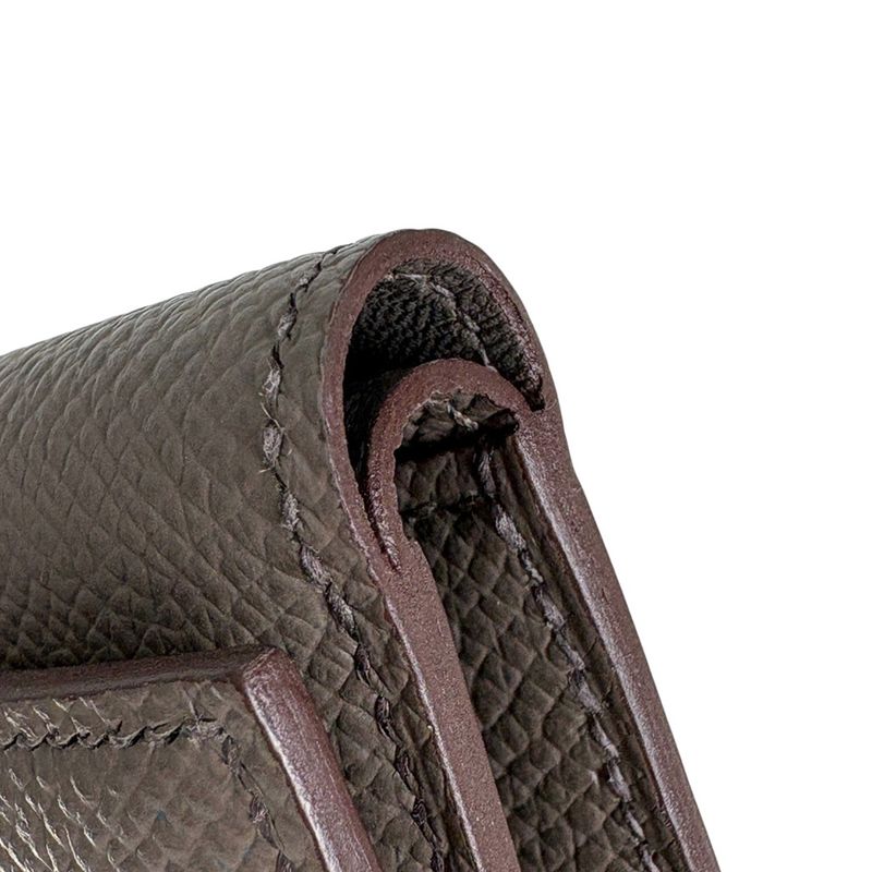 Hermes Bearn Combination Logo Bill Purse Coin Purse Trifold Wallet Veau Epsom