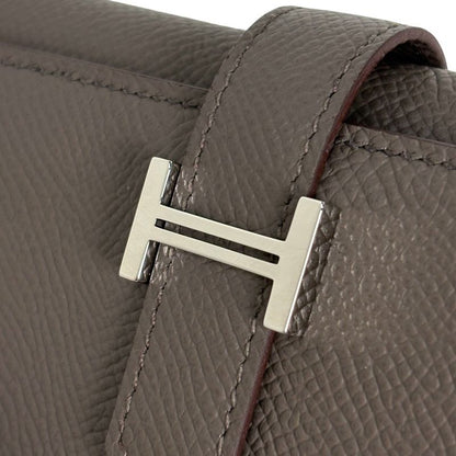 Hermes Bearn Combination Logo Bill Purse Coin Purse Trifold Wallet Veau Epsom