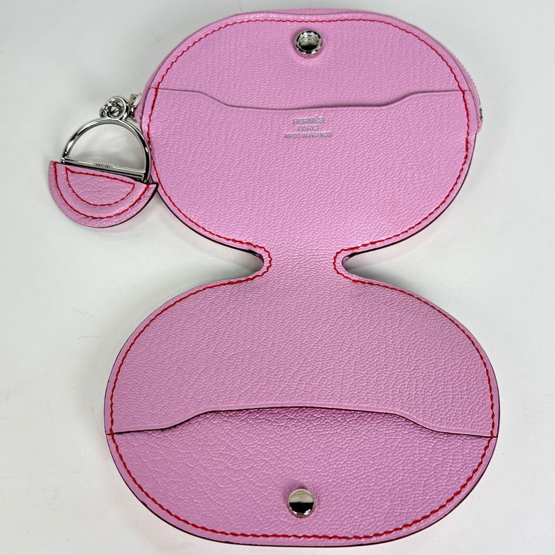 Hermes in the Loop to Go Card Case Coin Case Chevre Mauve Silvestre