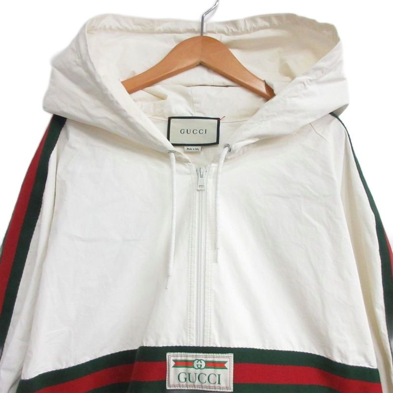 Gucci Sherry Line Cotton Canvas Windbreaker Anorak Hoodie Large 56