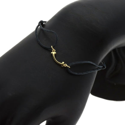 Tiffany & Co. T Smile Mini Cord Bracelet 18K Yellow Gold