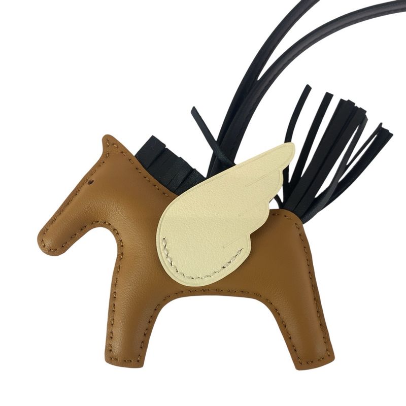 Hermes Rodeo Pegasus PM Chai Cles Noir Black Agno Milo Swift Key Holder