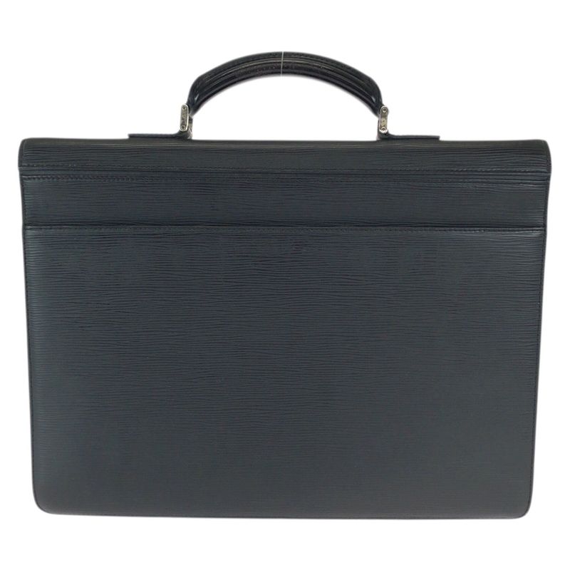 Louis Vuitton Epi Black Silver Epi Leather Business Bag