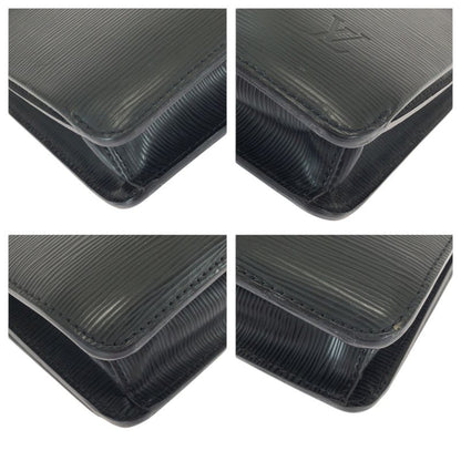 Louis Vuitton Epi Black Silver Epi Leather Business Bag