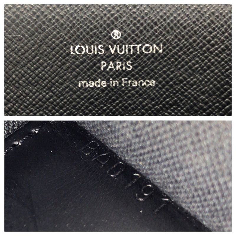 Louis Vuitton Epi Black Silver Epi Leather Business Bag