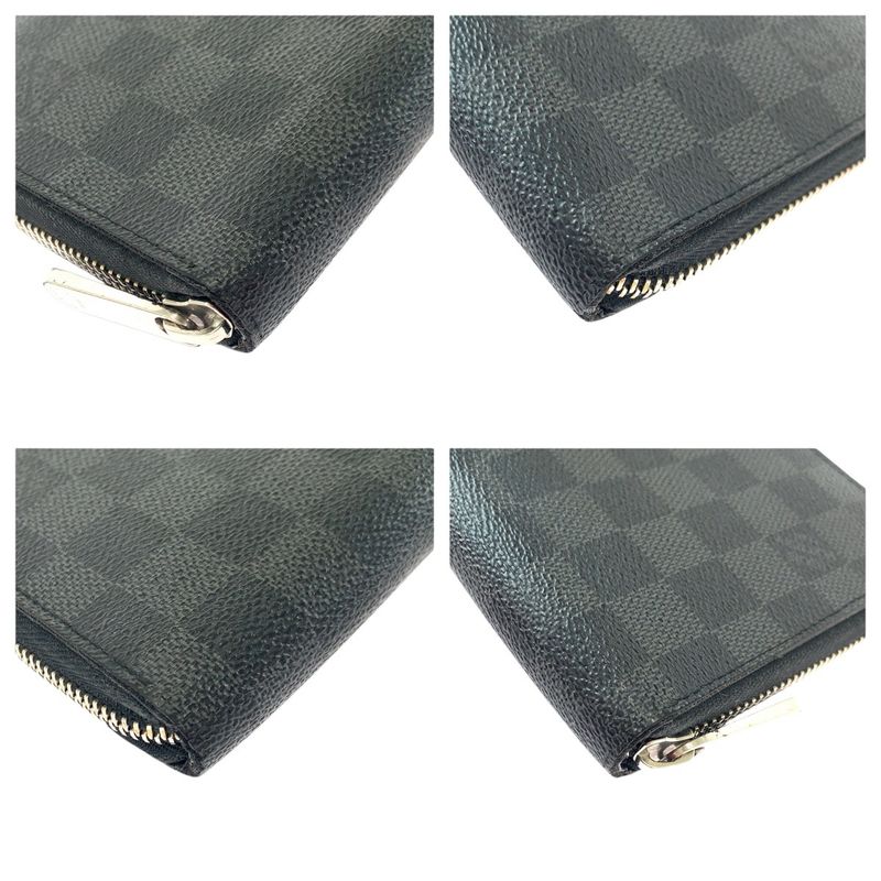 Louis Vuitton Damier Graphite Zippy Organizer Black Silver