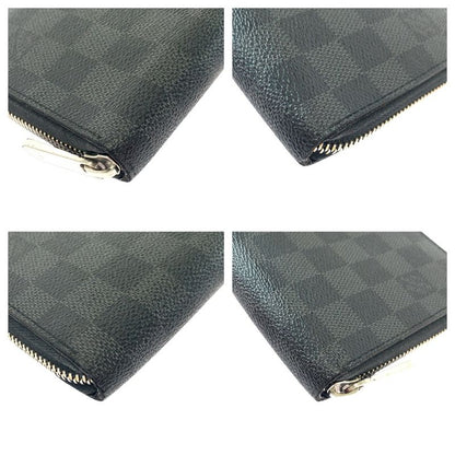 Louis Vuitton Damier Graphite Zippy Organizer Black Silver
