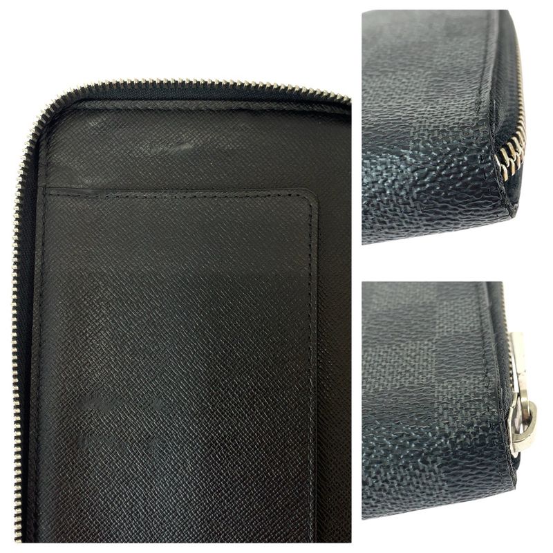 Louis Vuitton Damier Graphite Zippy Organizer Black Silver