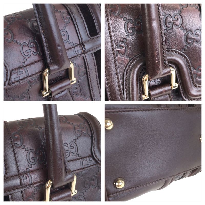 Guccissima Brown Gold Leather Handbag