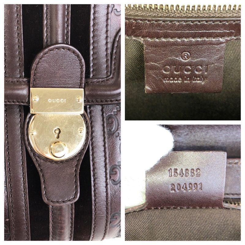 Guccissima Brown Gold Leather Handbag