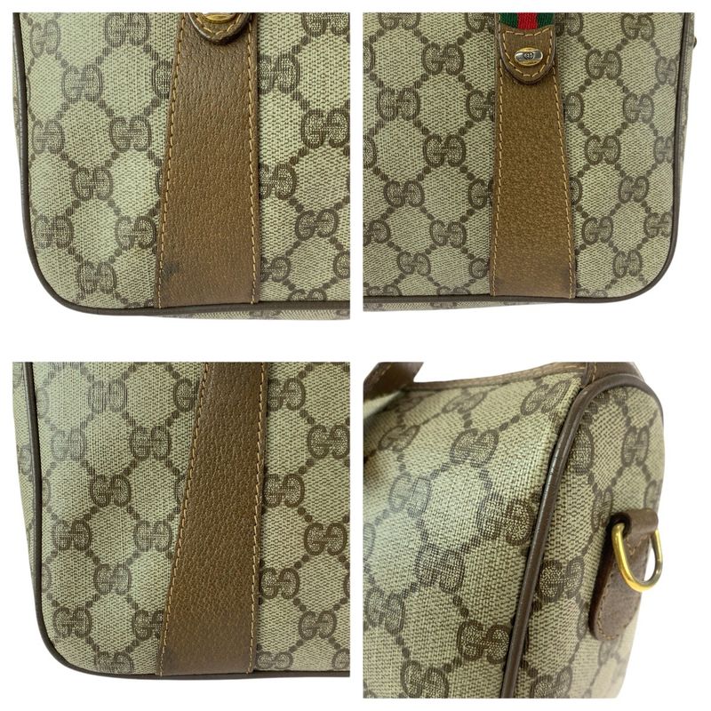 Gucci Vintage Sherry Line Beige Brown GG Supreme Canvas 39.02.040