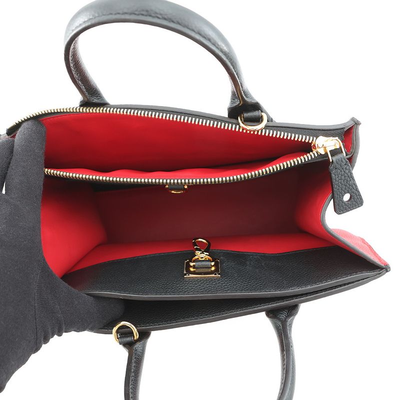 Louis Vuitton Handbag Leather City Steamer PM Bag 2-Way Noir Black Rouge