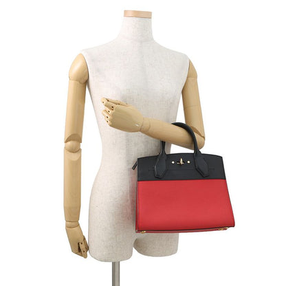 Louis Vuitton Handbag Leather City Steamer PM Bag 2-Way Noir Black Rouge