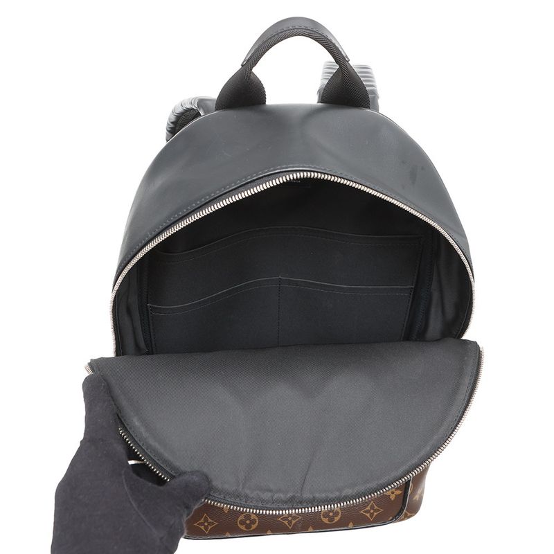 Louis Vuitton Backpack Monogram Macassar Josh NV Brown Noir Black