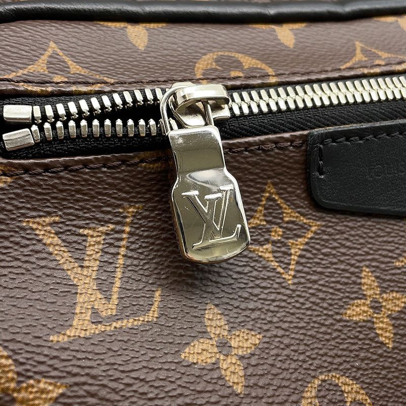 Louis Vuitton Backpack Monogram Macassar Josh NV Brown Noir Black