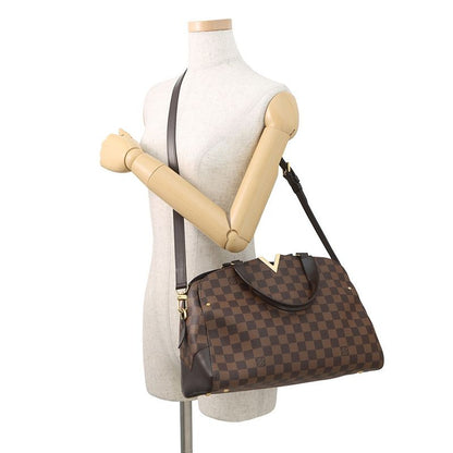 Louis Vuitton Damier Ebene Kensington Bowling Bag Brown Beige
