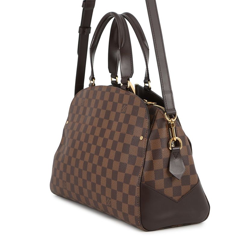 Louis Vuitton Damier Ebene Kensington Bowling Bag Brown Beige