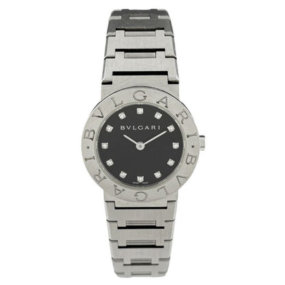 Bvlgari Diamond Watch SS Quartz Black