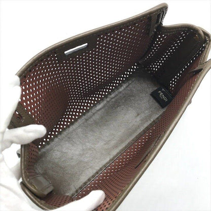 Fendi Peekaboo Defender Mesh Bag Cover Bag Brown