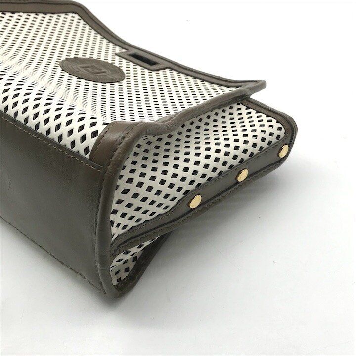Fendi Peekaboo Defender Mesh Bag Cover Bag Brown